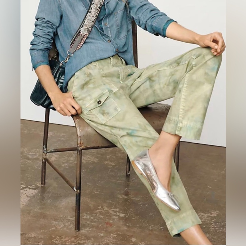 NWT Anthropologie The Wanderer cargo style linen/cotton blend size 27 gorpcore